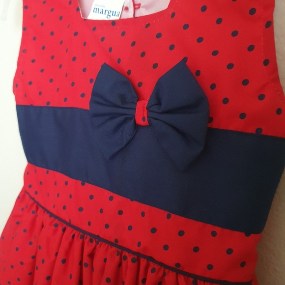 Girls Polka Dot/Flower/Bow Tulle Dress Sz 6 - Picture 9 of 12